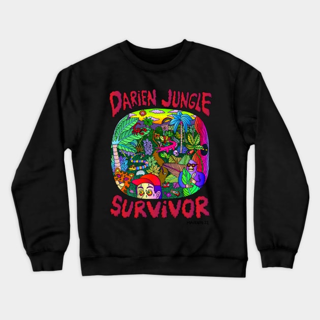 Darien Jungle Surviver Crewneck Sweatshirt by Majenye